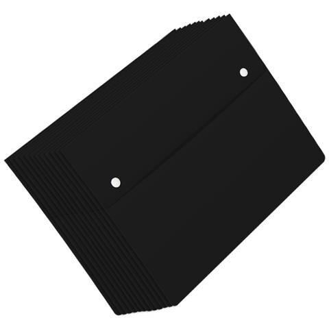 Portafoglio Per Documenti A4 Con Doppio Bottone - Confezione Da 10 - Materiale Pp Black - Foto 3