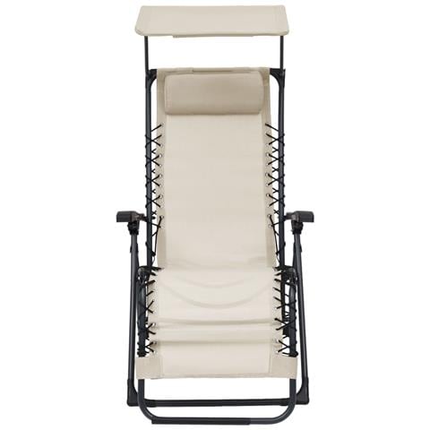 Lusso Casadino - Sdraio Pieghevole In Textilene Crema - Foto 1