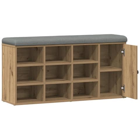 Panca Porta Scarpe Rovere Artigianale 102x32x50 cm Truciolato - Foto 1