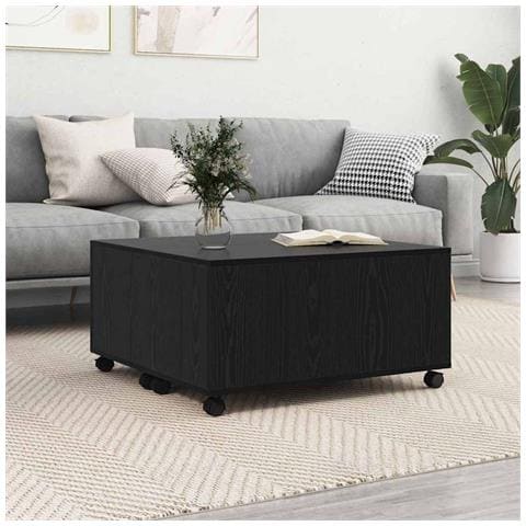 Tavolino da salotto Rovere nero 75 x 75 x 38 cm - Foto 2