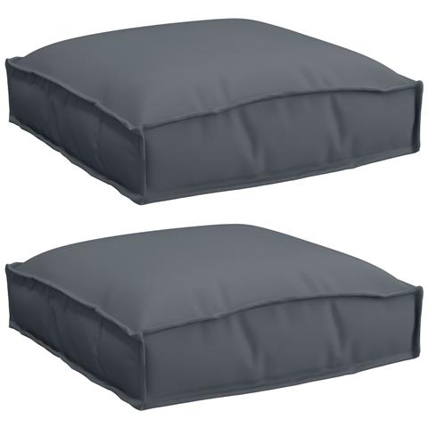 Cuscini per pallet per seduta 2 pz Antracite 40x40x8 cm Tessuto Oxford - Foto 1