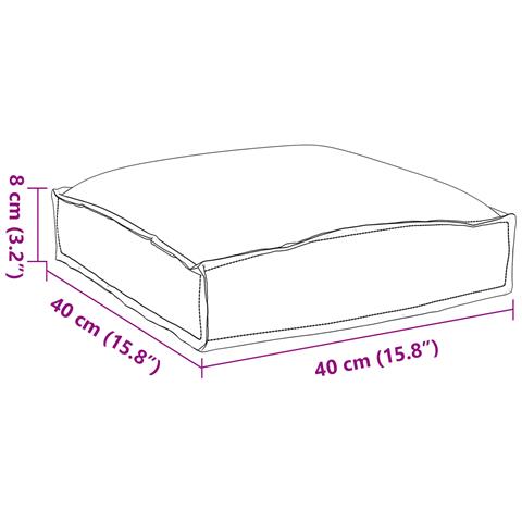 Cuscini per pallet per seduta 2 pz Antracite 40x40x8 cm Tessuto Oxford - Foto 9
