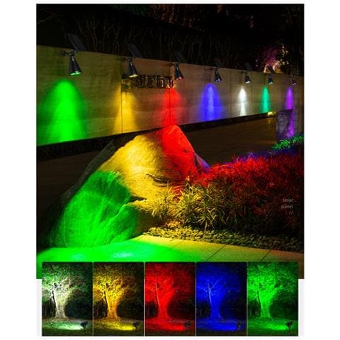 Faretto Solare Led 1w - Illuminazione Impermeabile Per Giardino Esterno Green - Foto 2