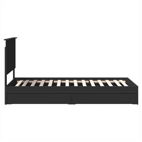 Letto con Contenitore Nero 75 x 190 cm Legno multistrato - Foto 9