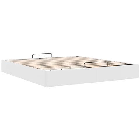 Struttura Letto Pouf senza Materasso 200x200 cm Similpelle - Foto 9
