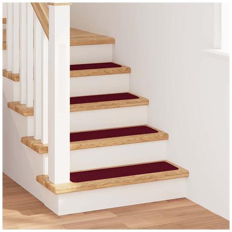 Tappetini Antiscivolo per Scale 15 pcs Bordò 75 x 20 cm PP - Foto 2