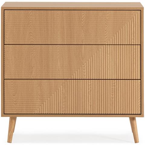 Cassettiera Telmo 3 Cassetti Colore Rovere - Foto 2