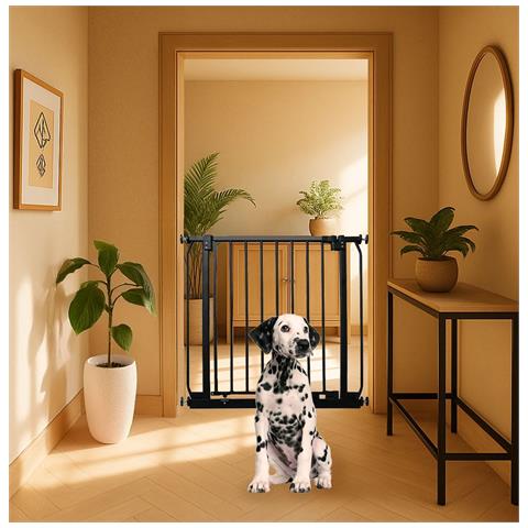 Bettacare Cancelletto Per Cani Elite Extra Alto, 134cm - 143cm, Nero Opaco, Extra Alto Con 100cm Di Altezza - Foto 2