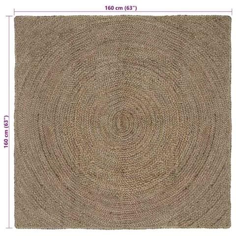 Tappeti per area Quadrato Grigio 160 x 160 cm Juta - Foto 7