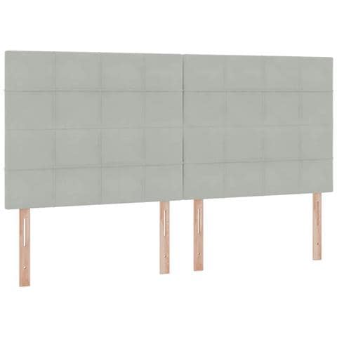 Letto con contenitore e materasso Grigio chiaro 200 x 200 cm - Foto 9