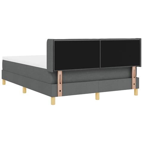 Letto a molle con testiera Grigio scuro 200 x 140 cm Poliestere - Foto 9
