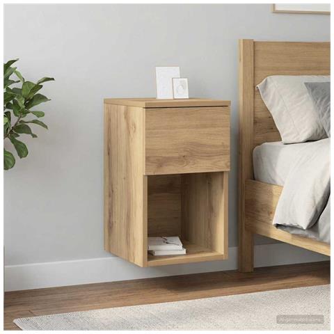 Armadietto per letto 2 pcs Rovere Artigianale 29 x 31,5 x 49 cm - Foto 2