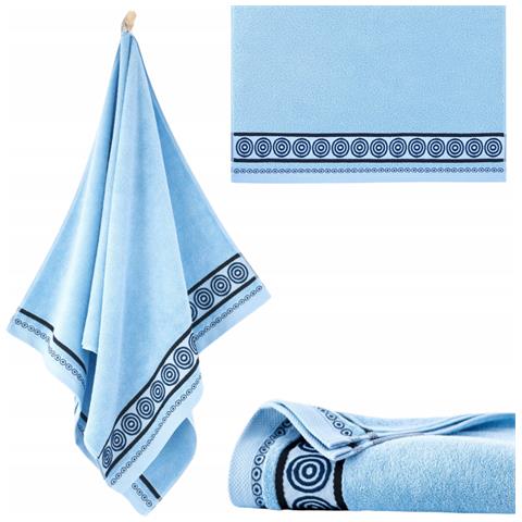 Asciugamano Rondo2 70x140 cm 450 g /m² Azzurro - Vellutato - Elevata assorbenza - Comfort di lusso - Foto 7