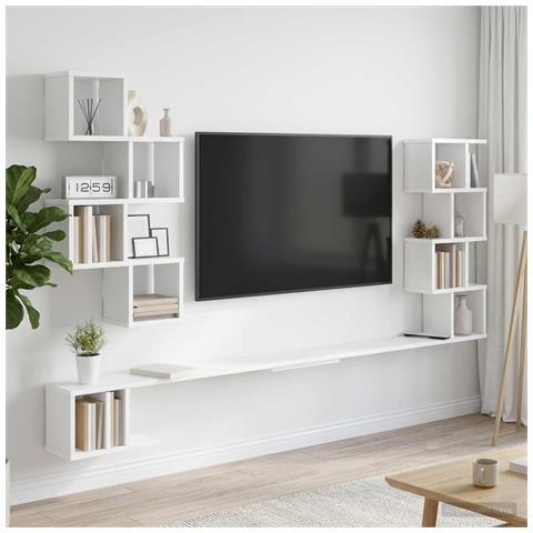 Mensola per TV da muro Bianco 160 x 15 x 94 cm - Foto 2