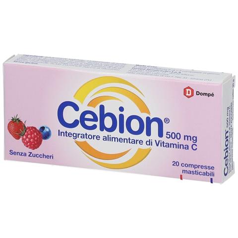 Cebion Masticabile Senza Zucchero Vitamina C 500 mg 20 Compresse - Foto 4