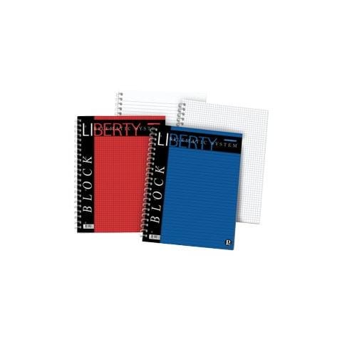 pz. 1 Blocco Liberty a spirale rosso A4 5mm 80ff 01016515M - Foto 1