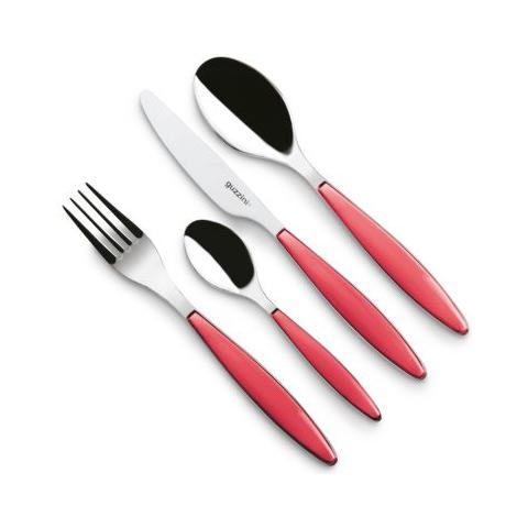 Set di posate Feeling 24 pezzi colore rosso - Foto 2