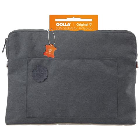 Custodia Notebook Slim Sleeve Fino a 16’’ Grigio / Arancio - Foto 1