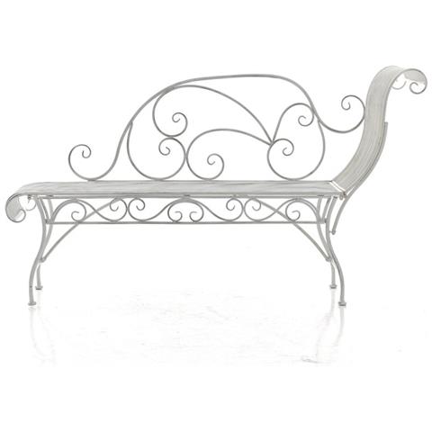Panca panchina da giardino terrazza HWC-F98 legno ghisa ~ 2 posti 125cm