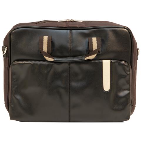 Borsa Notebook BS290 15.6? Vintage Bag in Ecopelle con Tasca Posteriore per Trolley Colore Marrone - Foto 1