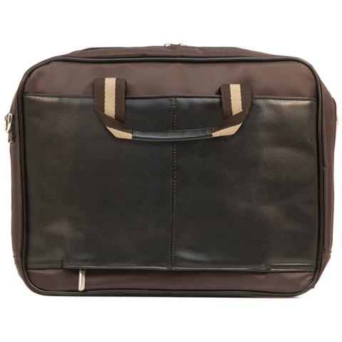 Borsa Notebook BS290 15.6? Vintage Bag in Ecopelle con Tasca Posteriore per Trolley Colore Marrone - Foto 2