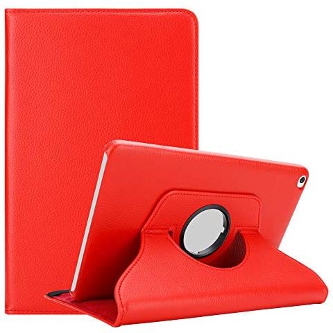Custodia Tablet Per Huawei Mediapad T1 10 (10.0"" Pollici) In Rosso Papavero - Copertura Protettiva In Stile Libro Senza Auto Wake Up Con Funzione Stand E Cerniera Elastico - Foto 1
