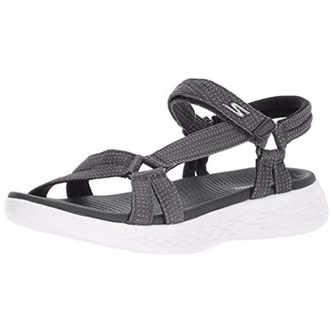 On The Go 600-brillantezza, Sandali Con Cinturino Alla Caviglia Donna, Grigio (carbone), 40 Ue - Foto 1