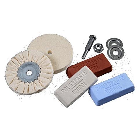 , 1203600000, Lucidatura Fissato Per Trapano, 6 Pezzi Di Metallo 85/80, 3 Paste Lucidanti Bianco / marrone / blu, Gambo 6 Mm - Foto 1