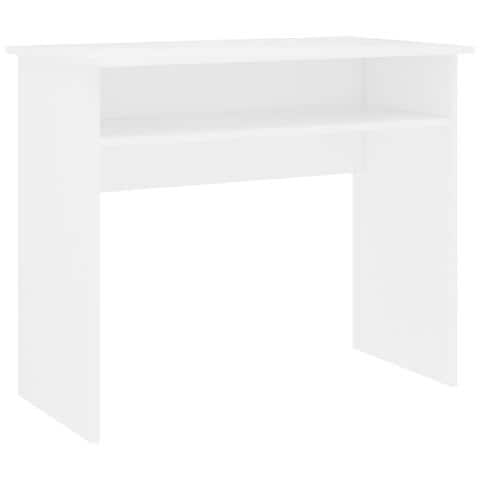 Scrivania Bianca 90x50x74 cm in Legno Multistrato - Foto 1