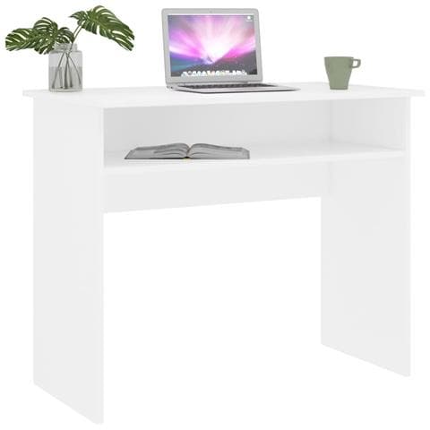 Scrivania Bianca 90x50x74 cm in Legno Multistrato - Foto 5