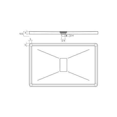 Piatto Doccia Rettangolare In Acrilico 70x140 Cm - Puro - Foto 1