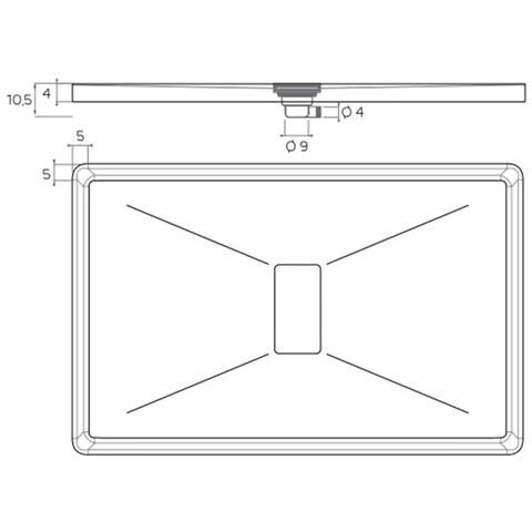 Piatto Doccia Rettangolare In Acrilico 70x140 Cm - Puro - Foto 5