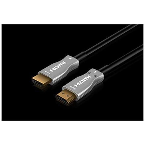 Premiumcord 4k Attivo Ottico (aoc) - Cavo Hdmi 2.0 In Fibra Di Vetro M M 18 Gbpscompatibile Con Video 4k 60hzdeep Color3darchdrdolby Truehdconnettori Doratinero10 Mkphdm2 X 10 - Foto 2