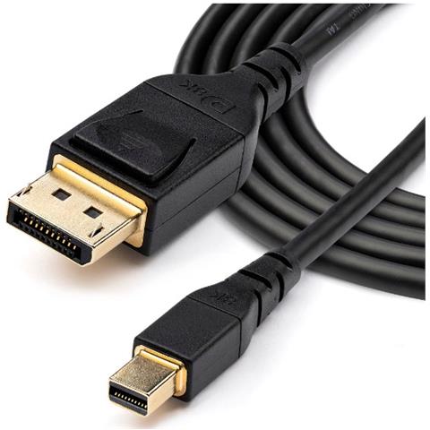 Cavo da Mini DisplayPort 1.4 Supporto Video 8K per Monitor / Proiettore da 1 metro Colore Nero  - Foto 5