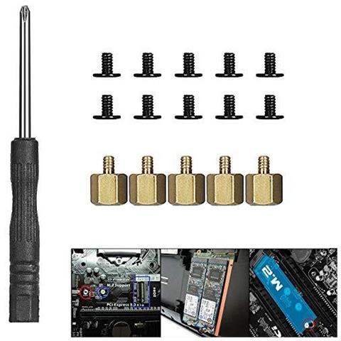 M. 2 Standoff E Vite Kit Di Montaggio M. 2 Ssd Per M. 2 Drives Asus Scheda Madre M. 2 Vite Dado Esagonale Stand Off Spacer (5 Set) Cacciavite 1 Pc - Foto 4