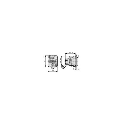 Presa per apparecchi RJ45 8 Nichelo - Foto 1