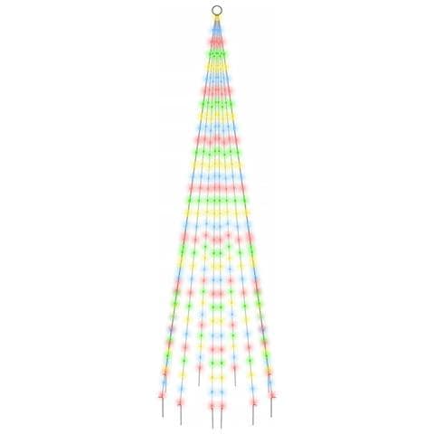 Albero di Natale Pennone Colorato 310 LED 300 cm - Foto 1