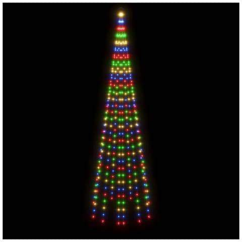 Albero di Natale Pennone Colorato 310 LED 300 cm - Foto 2