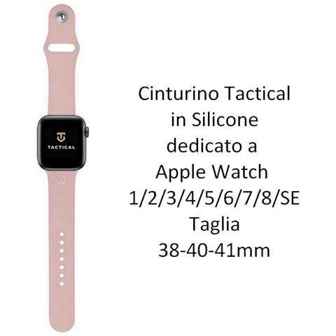 Cinturino 484 Originale Silicone Per Apple Watch 1-2-3-4-5-6-7-8-se 38 40 41mm Rosa - Foto 2