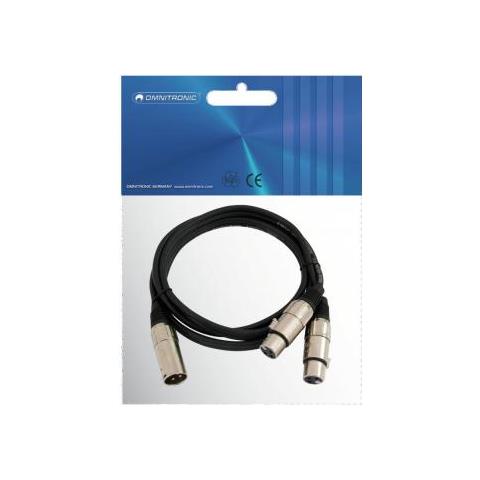 Cavo adattatore Xlr (m) / 2xxlr (f) 0,5m Bk - Foto 12