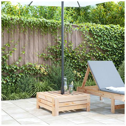 Copertura Per Base Ombrellone In Legno Massello Di Pino - Foto 3