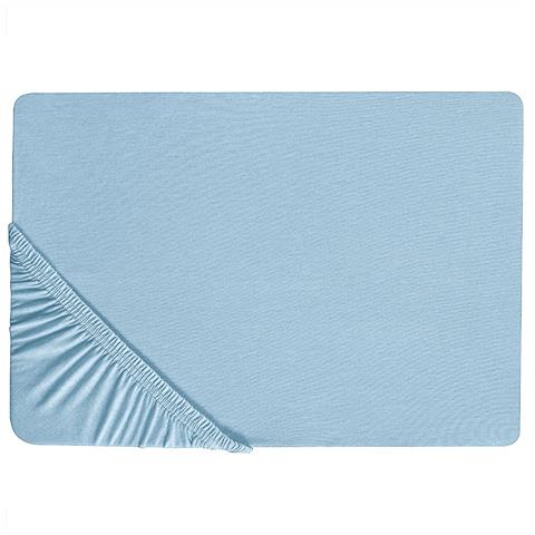 Coprimaterasso Elasticizzato Hofuf Cotone Azzurro - Foto 2