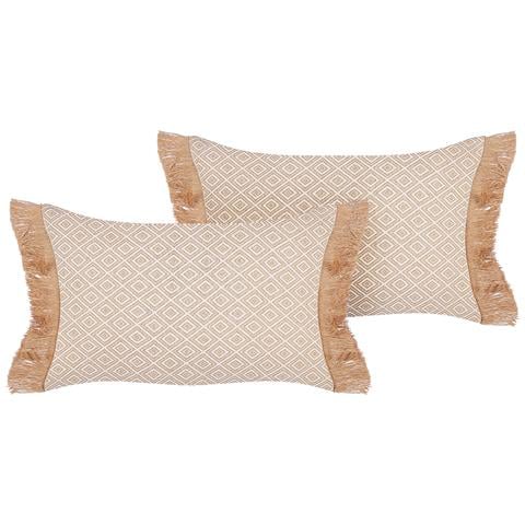 Set Di 2 Cuscini Boath 30 X 50 Cm Beige Tinta Unita - Foto 2