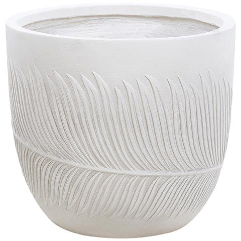 Vaso Da Fiori Argilla Bianco Sporco 35 X 35 X 33 Cm Ftero - Foto 2