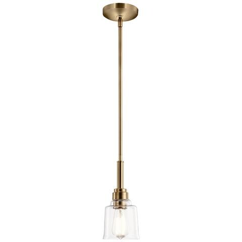 Sospensione Contemporanea Aivian Acciaio Ottone Anticato 1 Luce E27 - Foto 1