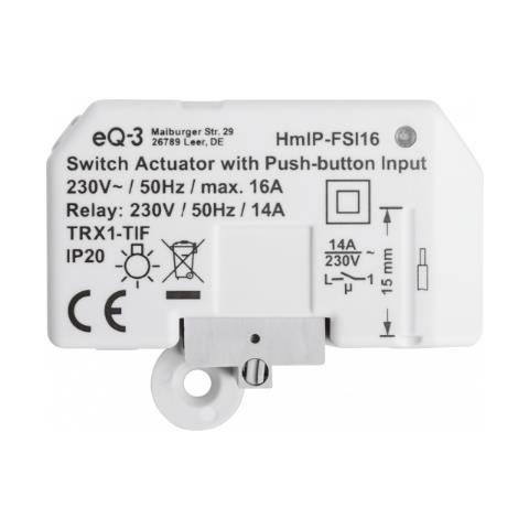 Homematic IP HMIP-FSI16, Pulsanti, Bianco, CE, 54 mm, 33 mm, 41 mm - Foto 1