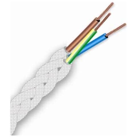 Cavo Elettrico in Tessuto FRRTX 5mt Intrecciato per Lampada e Lampadario Bianco - Foto 2