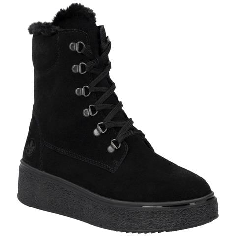 Black Casual Closed Ladies Mid Height Boots Stivaletti Pelle Scamosciata /nabuk Scarpe Donna Nero Eu 36, 78800-00 - Foto 1