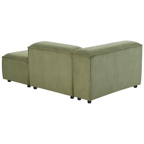 Chaise Longue Versione Sinistra Ardal Velluto A Coste Verde - Foto 2