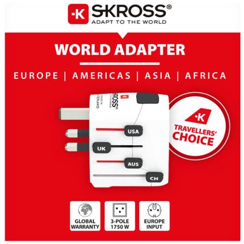 Adattatore Da Viaggio Universale 6.3a, Bianco - Foto 4